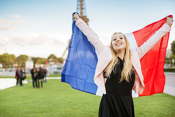 istock freedom tourist in paris against the tour Eiffel 539094843