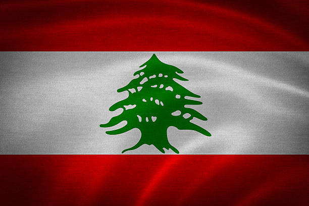 lebanese flagge - lebanese flag stock-fotos und bilder