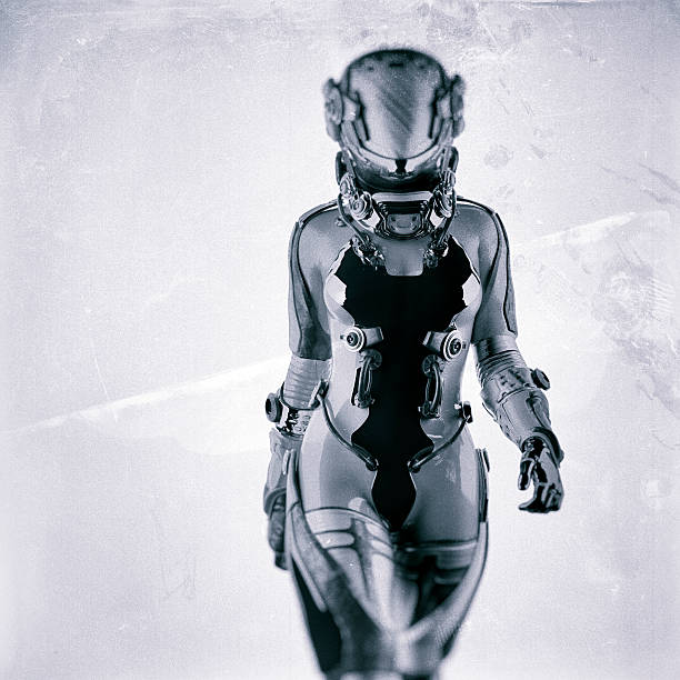 istock Futuristic spacesuit, astronaut, cyborg 539096058
