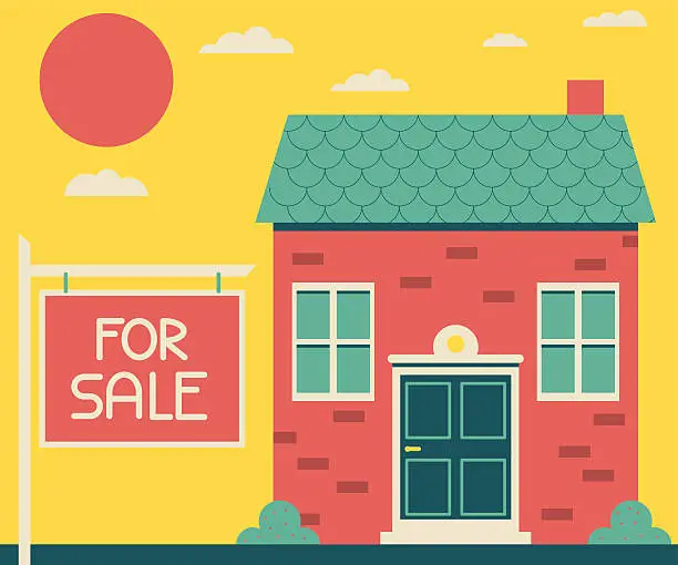 Vector illustration of House for Sale