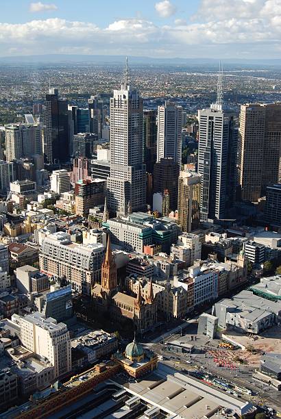 istock Melbourne- looking down over Federation Square and St Pauls Cathedral 539098738