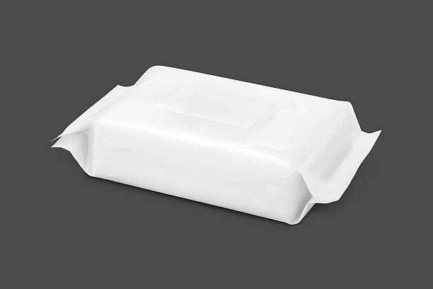 istock blank packaging paper wipes pouch isolated on gray background 539100670
