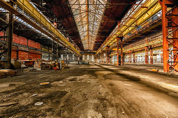 istock Electricity distribution hall in metal industry 539104305