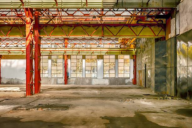 istock Electricity distribution hall in metal industry 539104317