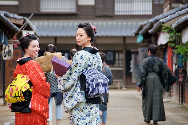 istock Beautiful women in kimono 539105300