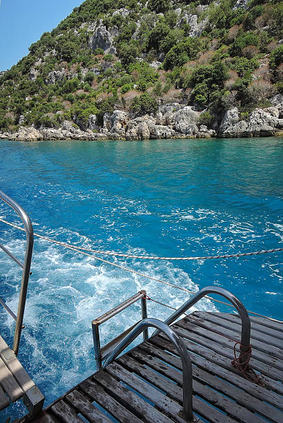 sailing yacht in mediterranean sea  in turkey