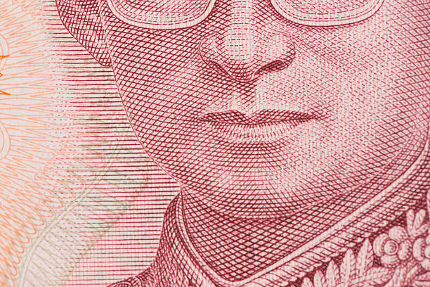 Macro shot of thai money