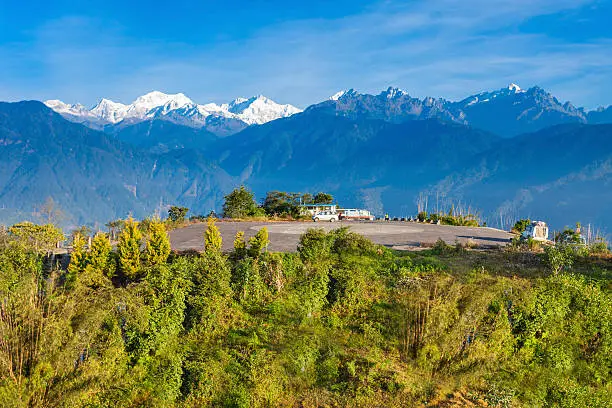 Kangchenjunga viewpoint in Pelling in West Sikkim, India