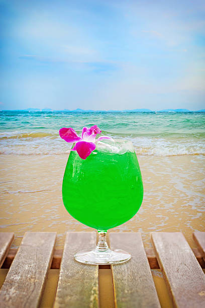 Green tropical cocktail