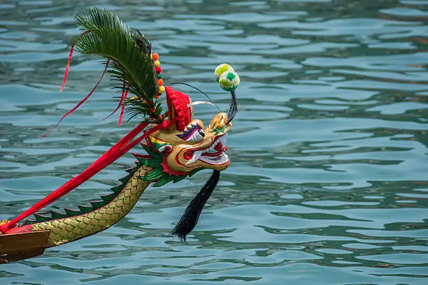 Dragon head on the dragonboat