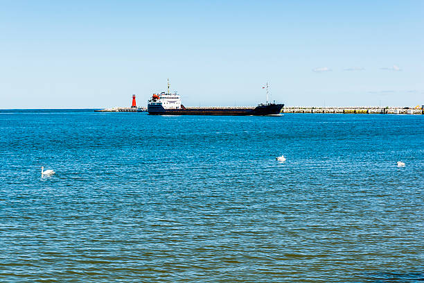 istock Container ship enters the port. 539114960