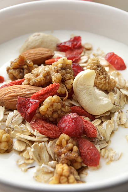 istock Breakfast: Muesli, Pomegranate and Yogurt Still Life 539117569