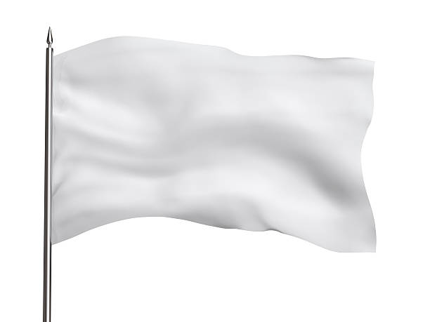 istock Blank flag, isolated on white, with clipping path 539119021