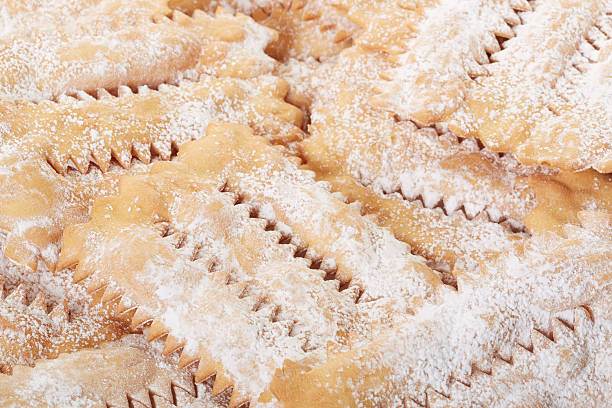 istock Chiacchiere, italian Carnival pastry background 539119307