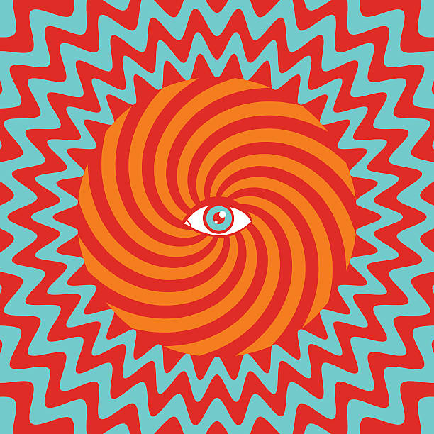 постер hypnotic - psychedelic stock illustrations