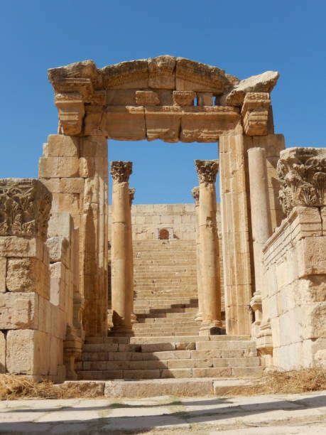 istock COLUMNS, STAIRS AND DOOR IN JERASH, JORDAN 539125770