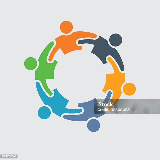 People Family Logo Stock Illustration - Download Image Now - Icon Symbol, Circle, Family