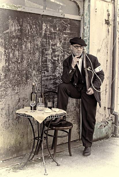 istock French resistance fighter, World War II reenactment 539126070