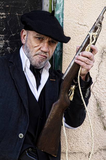 istock French resistance fighter, World War II reenactment 539127106