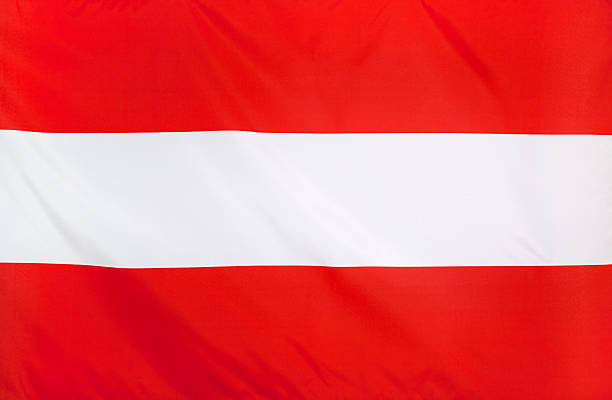 istock Austria Flag real fabric seamless close up 539127396