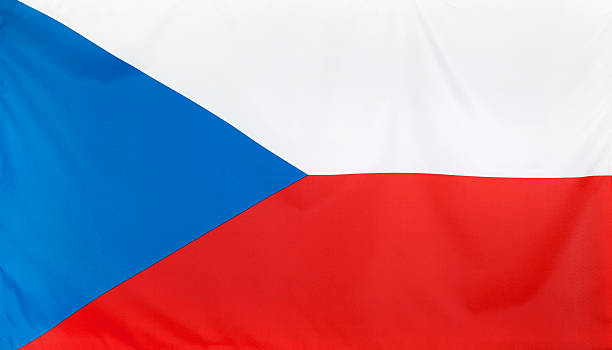 istock Czech Republic Flag real fabric seamless close up 539127486