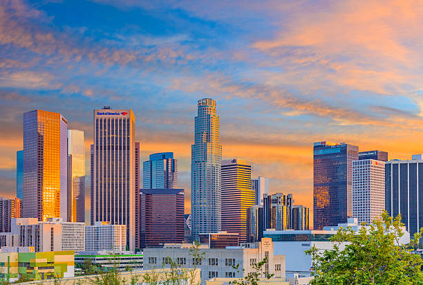 istock Skyscrapers of Los Angeles skyline,CA 539128002