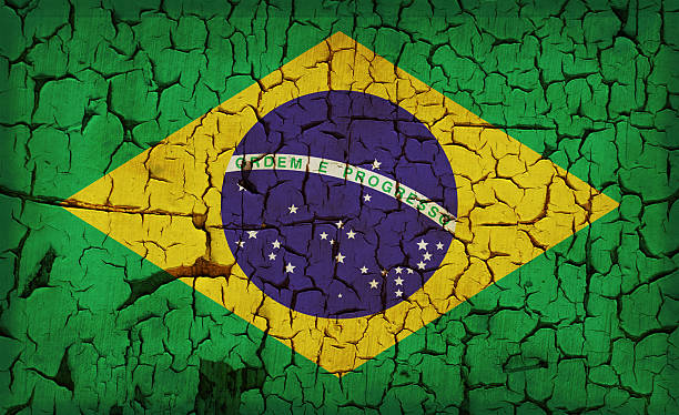 istock Brazil - vintage flag 539128234