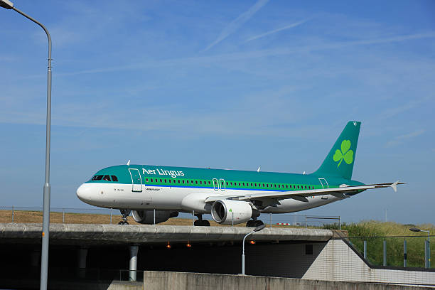 Amsterdam, the Netherlands - June 9th 2016: EI-CVC Aer Lingus Amsterdam, the Netherlands - June 9th 2016: EI-CVC Aer Lingus Airbus A320 , taxiing to Polderbaan runway Schiphol, destination Dublin, Ireland cvc stock pictures, royalty-free photos & images