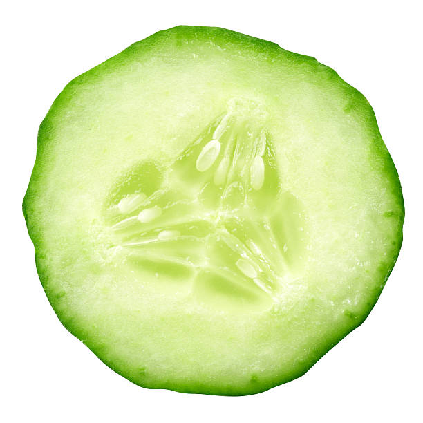 cucumber sliced cucumber isolated on white background. Clipping Path cucumber slice stock pictures, royalty-free photos & images