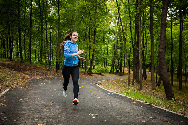 Young woman running outdoor