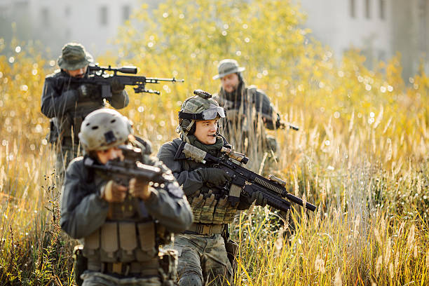 istock group of soldiers engaged in the exploration area 539140907