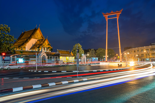 The Giant Swing with Temple of Buddha (Bangkok, Thailand)