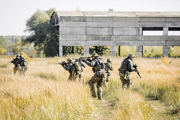 istock group of soldiers engaged in the exploration area 539141157