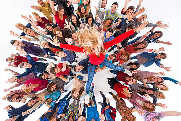 istock Large group of playful people. 539141989