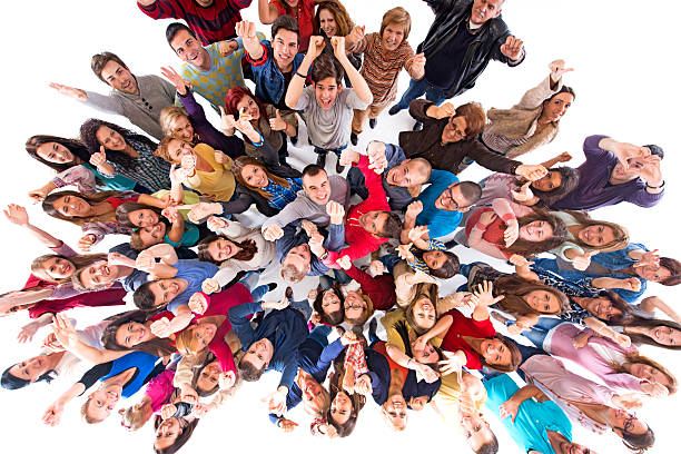 istock Crowd of successful people. 539142001