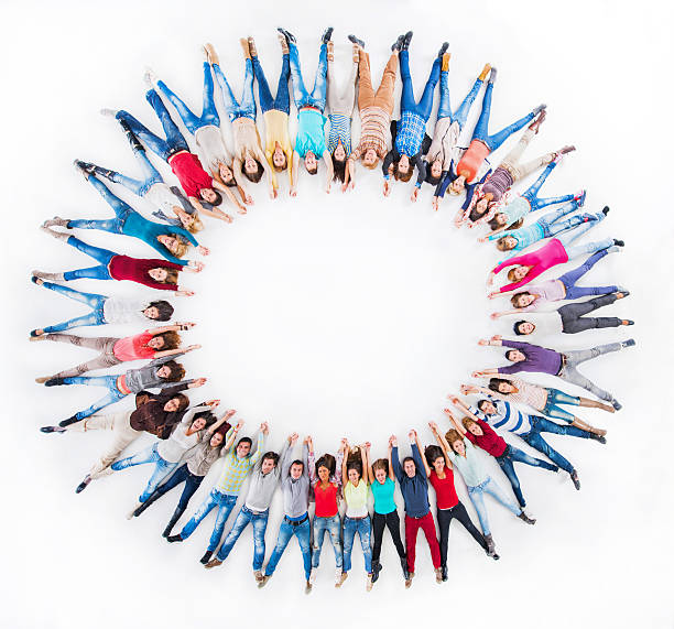 istock Unity of happy mixed-age people. 539142027