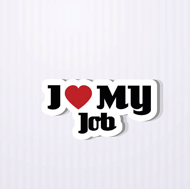 ilustraciones, imágenes clip art, dibujos animados e iconos de stock de me gusta mi trabajo - i love my job