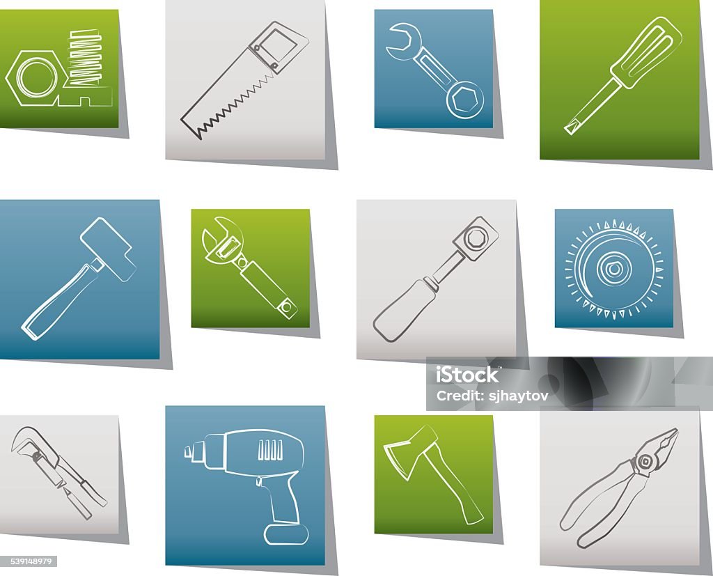 different kind of tools icons different kind of tools icons - vector icon set 2015 stock vector