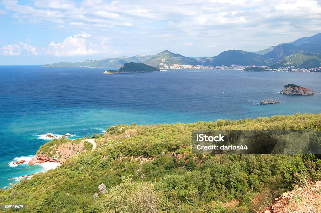Gorgeous picturesque scene of rocky adriatic beach in Montenegro 2015 Stock Photo