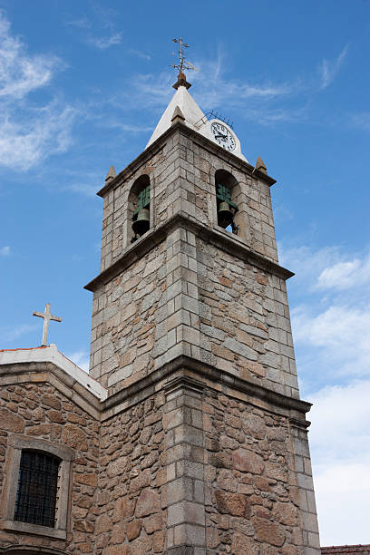 istock Stone tower of an old church. 539151107
