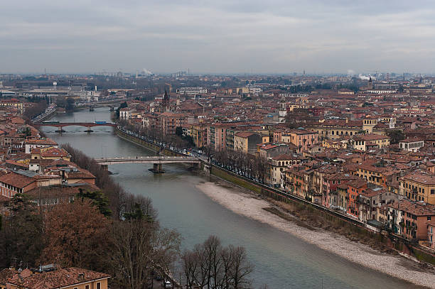 Roofs of Verona stock photo