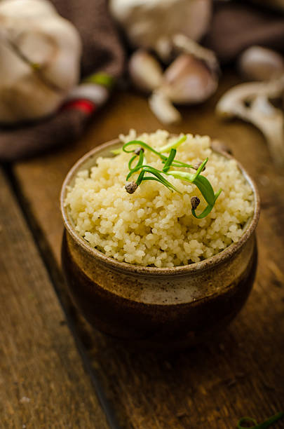 istock Bio roast chicken with herbs and garlic, couscous 539164807