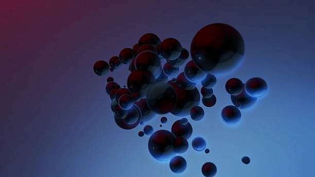 istock Abstract 3D Background Dark Black Red Blue Spheres 539165215