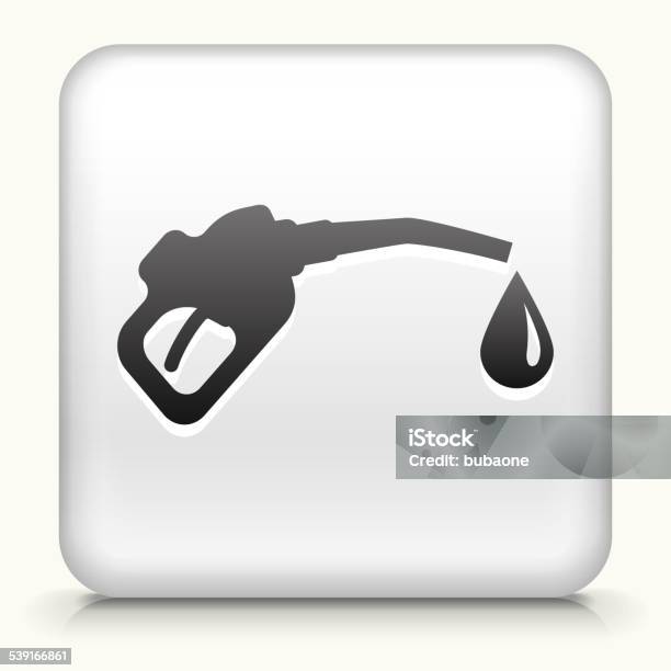 Square Button With Gas Pump Royalty Free Vector Art Stock Illustration - Download Image Now