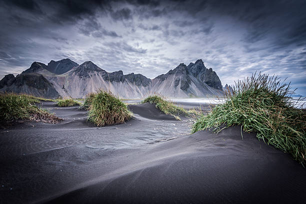 istock Vestrahorn and black sand beach in Iceland 539166957