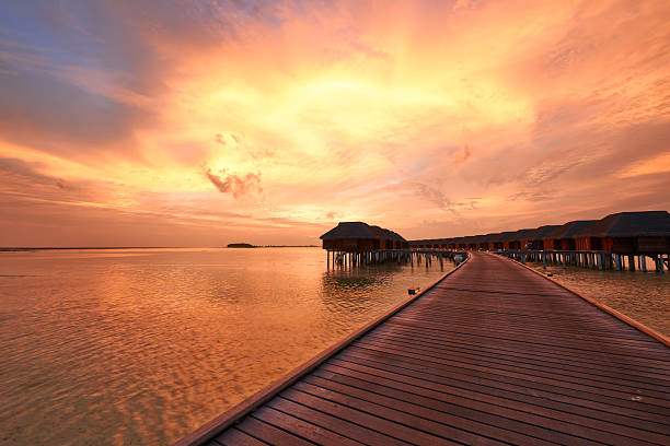 istock Sunset at Maldivian beach 539167071