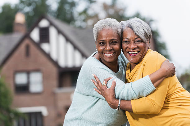 istock Two senior black women hugging 539167687