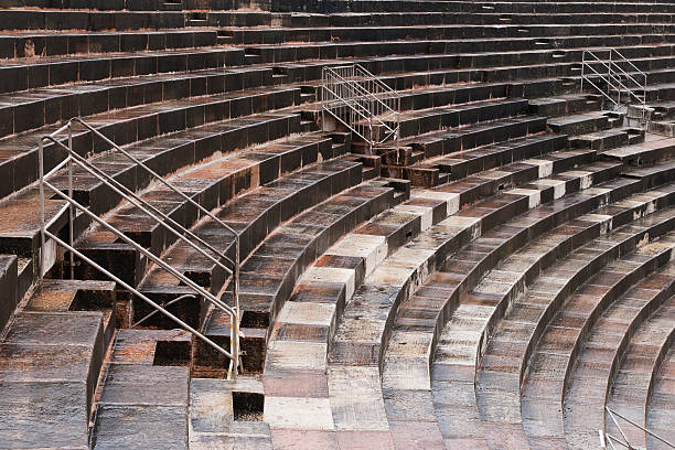 Stairs of Arena of Verona, Italy stock photo