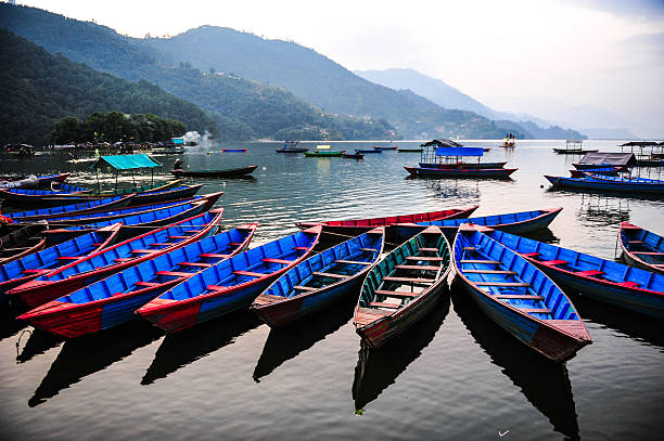istock Colorful local boat in the beautiful lake 539182649