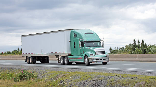 istock Freight Transportation Industry, Semi Truck On A Divided Highway 539206089